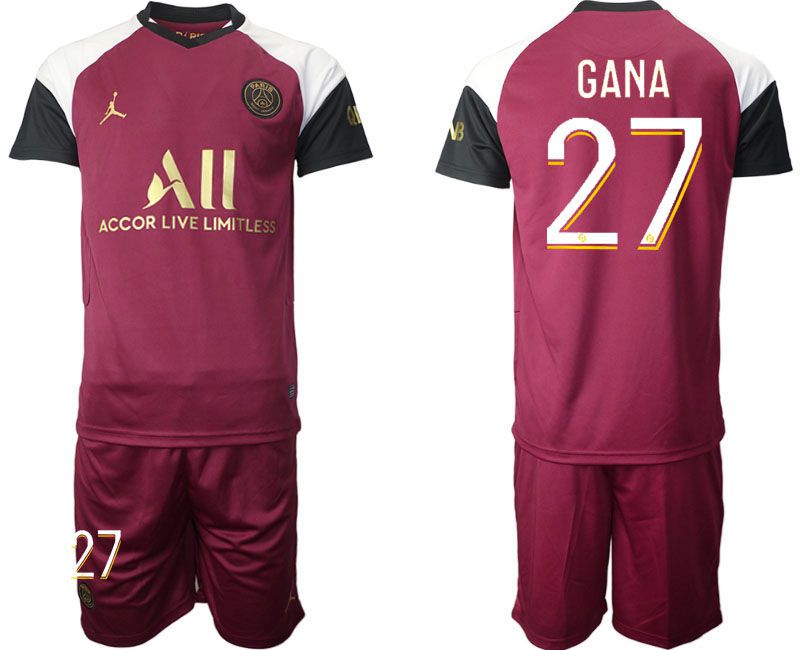 Men 2020-2021 club Paris St German away #27 red Soccer Jerseys